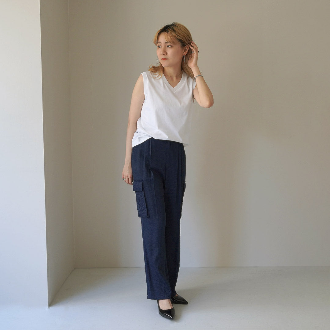 GICIPI(ジチピ) アッチャーイオ Vネック ノースリーブシャツ