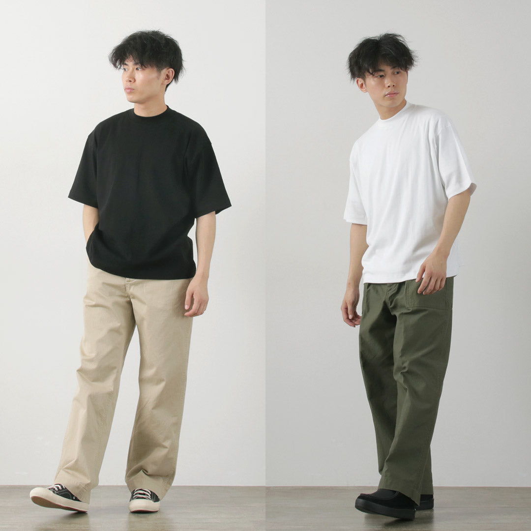 GICIPI(ジチピ) ボーンゴラ モックネック リラックスフィット フライス Tシャツ