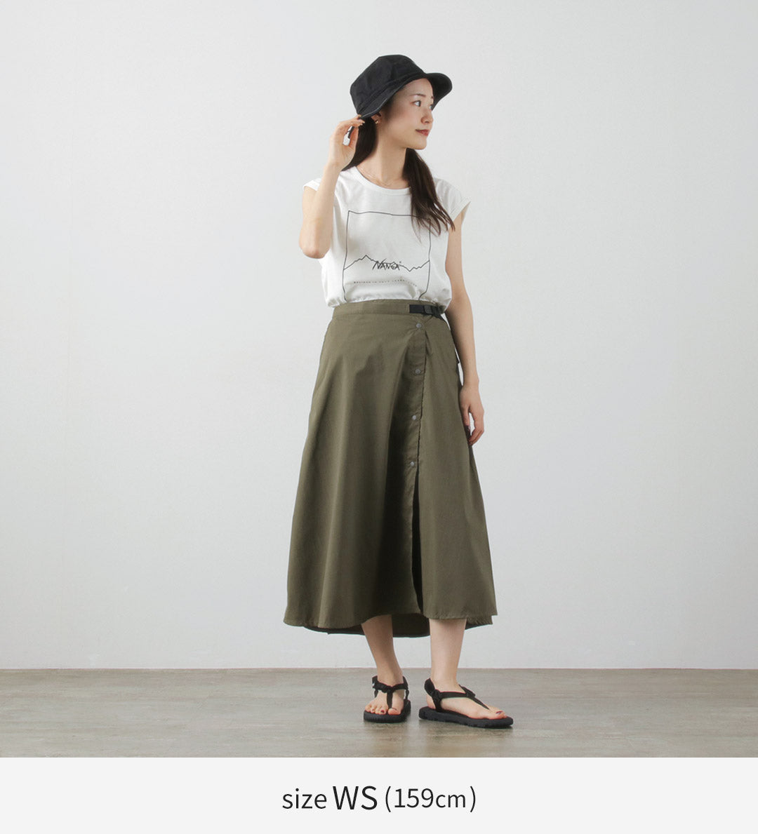 【30%OFF】NANGA(ナンガ) ヒノック リップストップ ラップ スカート