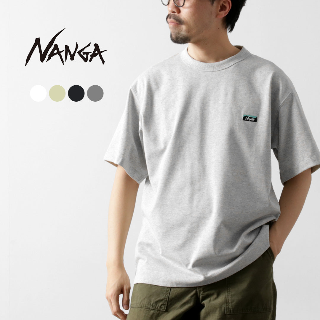 NANGA(ナンガ) エコハイブリッド ボックスロゴ エンブロイダリー Tシャツ