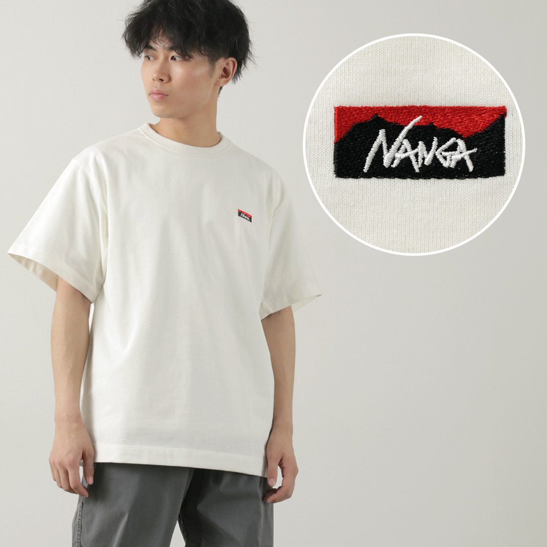 NANGA(ナンガ) エコハイブリッド ボックスロゴ エンブロイダリー Tシャツ
