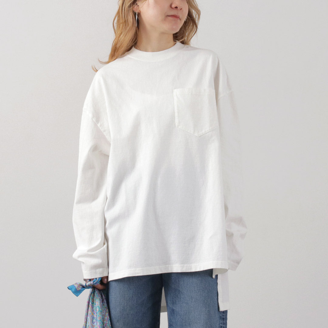 【50%OFF】SHINZONE(シンゾーン) サイドスリット ロングスリーブTシャツ 24SMSCU02