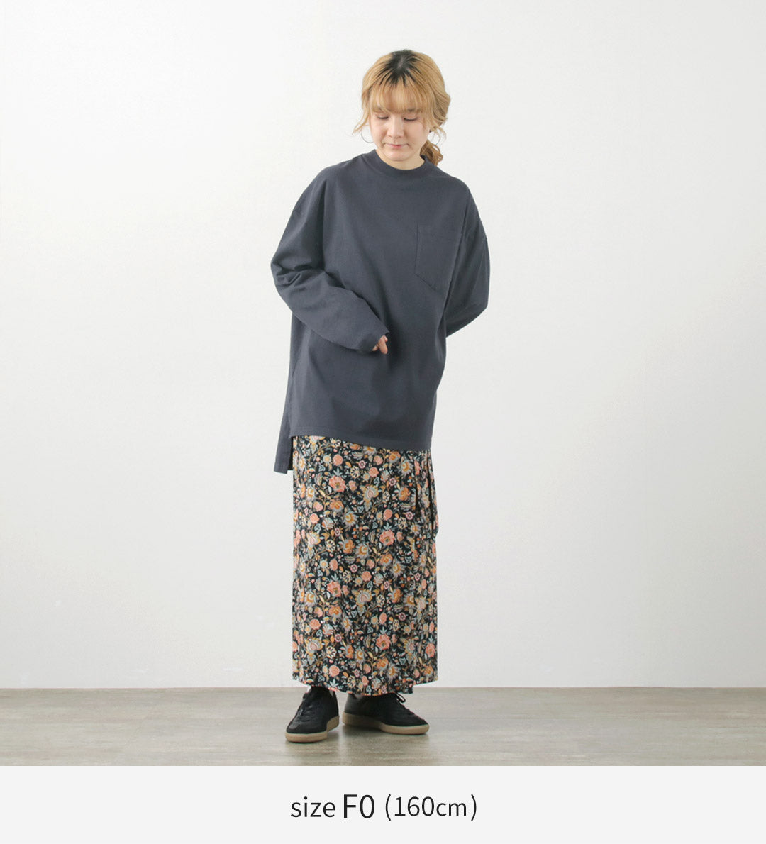 SHINZONE(シンゾーン) サイドスリット ロングスリーブTシャツ 24SMSCU02
