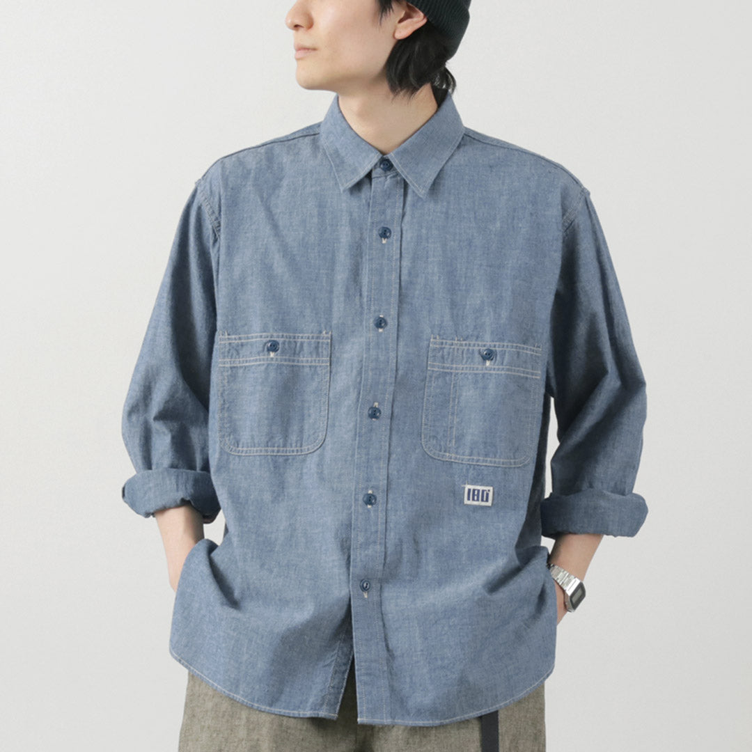 【30%OFF】ILL ONE EIGHTY(イルワンエイティー) シャンブレー ワークシャツ