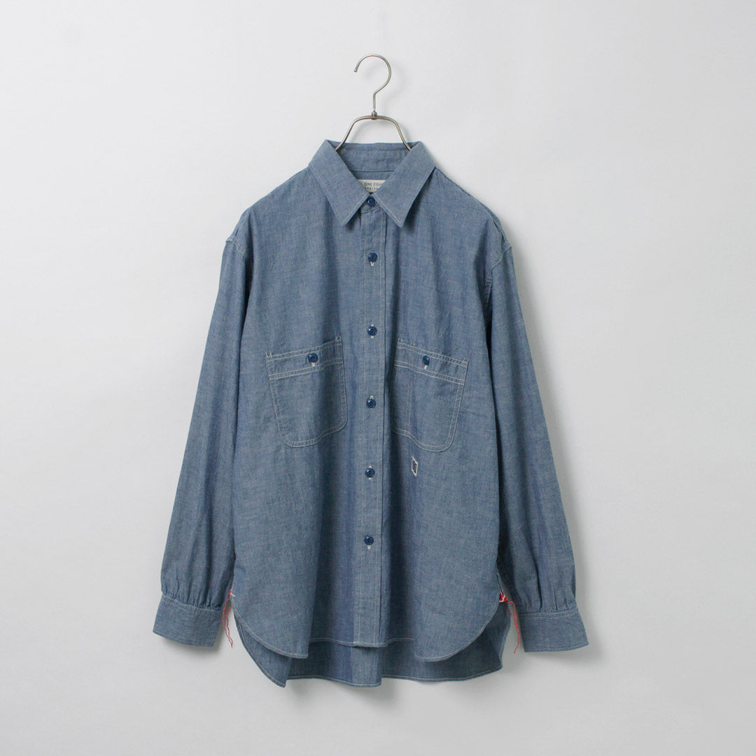 【30%OFF】ILL ONE EIGHTY(イルワンエイティー) シャンブレー ワークシャツ