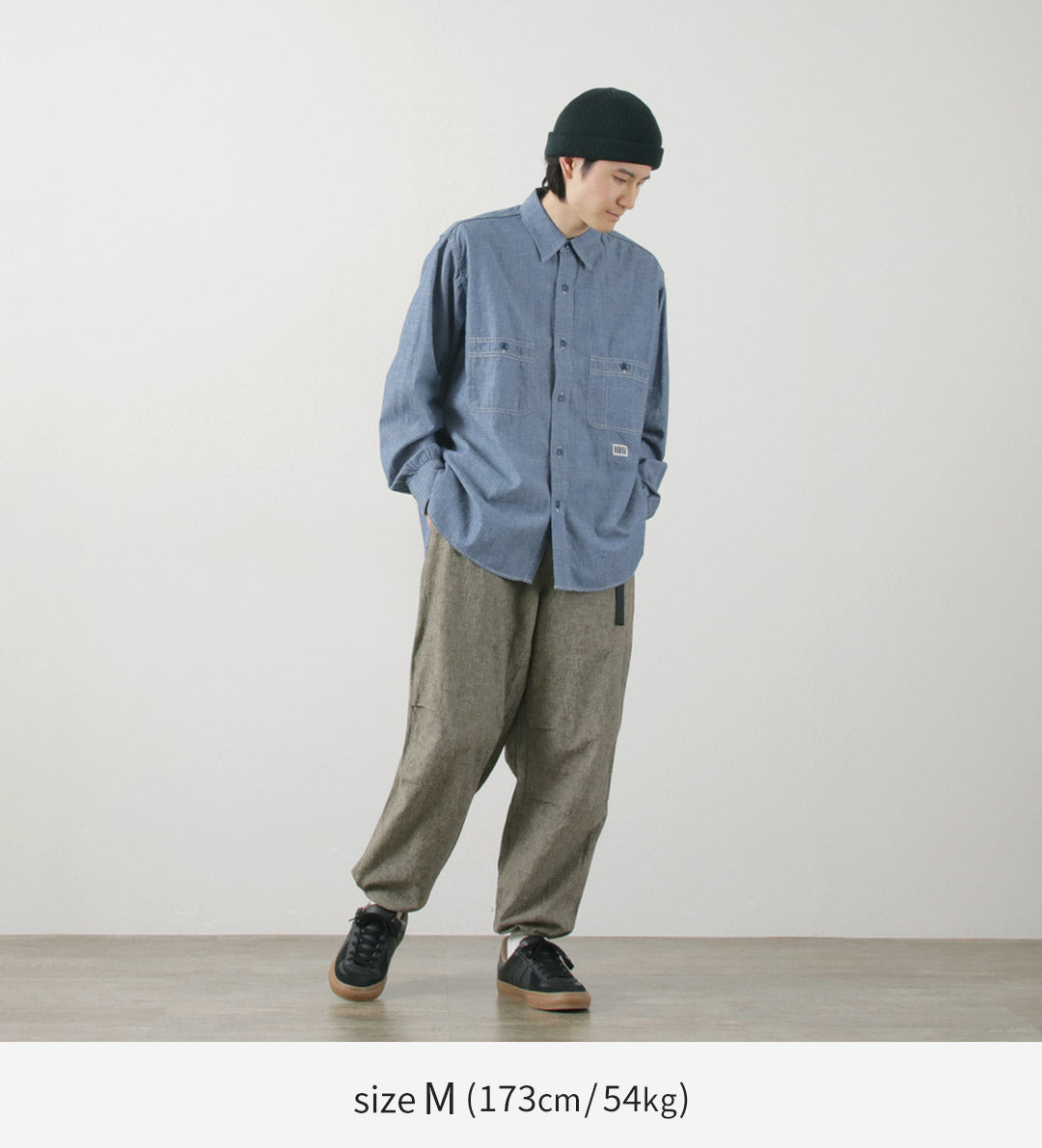 【30%OFF】ILL ONE EIGHTY(イルワンエイティー) シャンブレー ワークシャツ