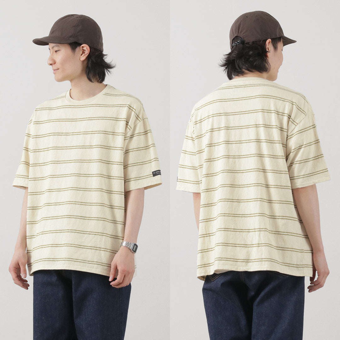 【30%OFF】ILL ONE EIGHTY(イルワンエイティー) レトロ ボーダーTシャツ