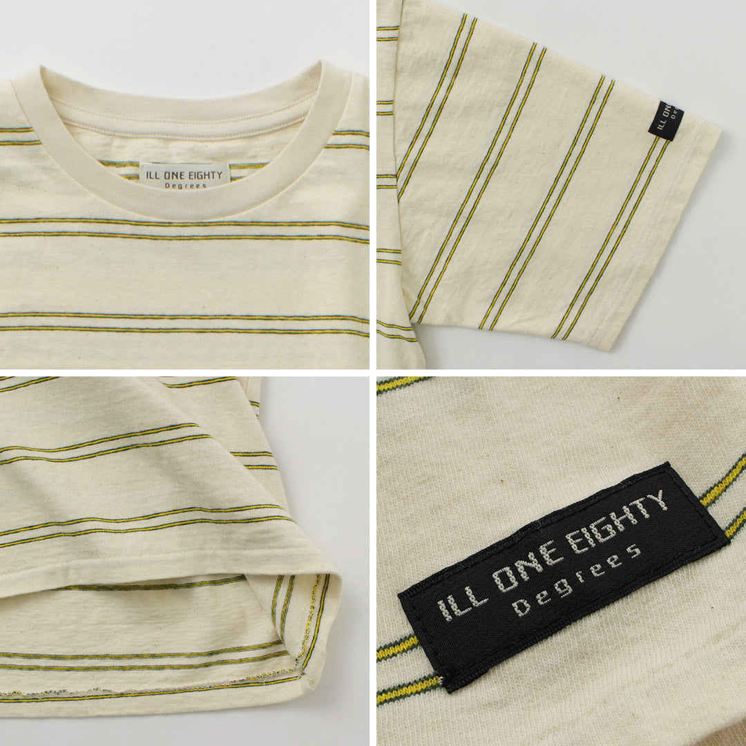 【30%OFF】ILL ONE EIGHTY(イルワンエイティー) レトロ ボーダーTシャツ