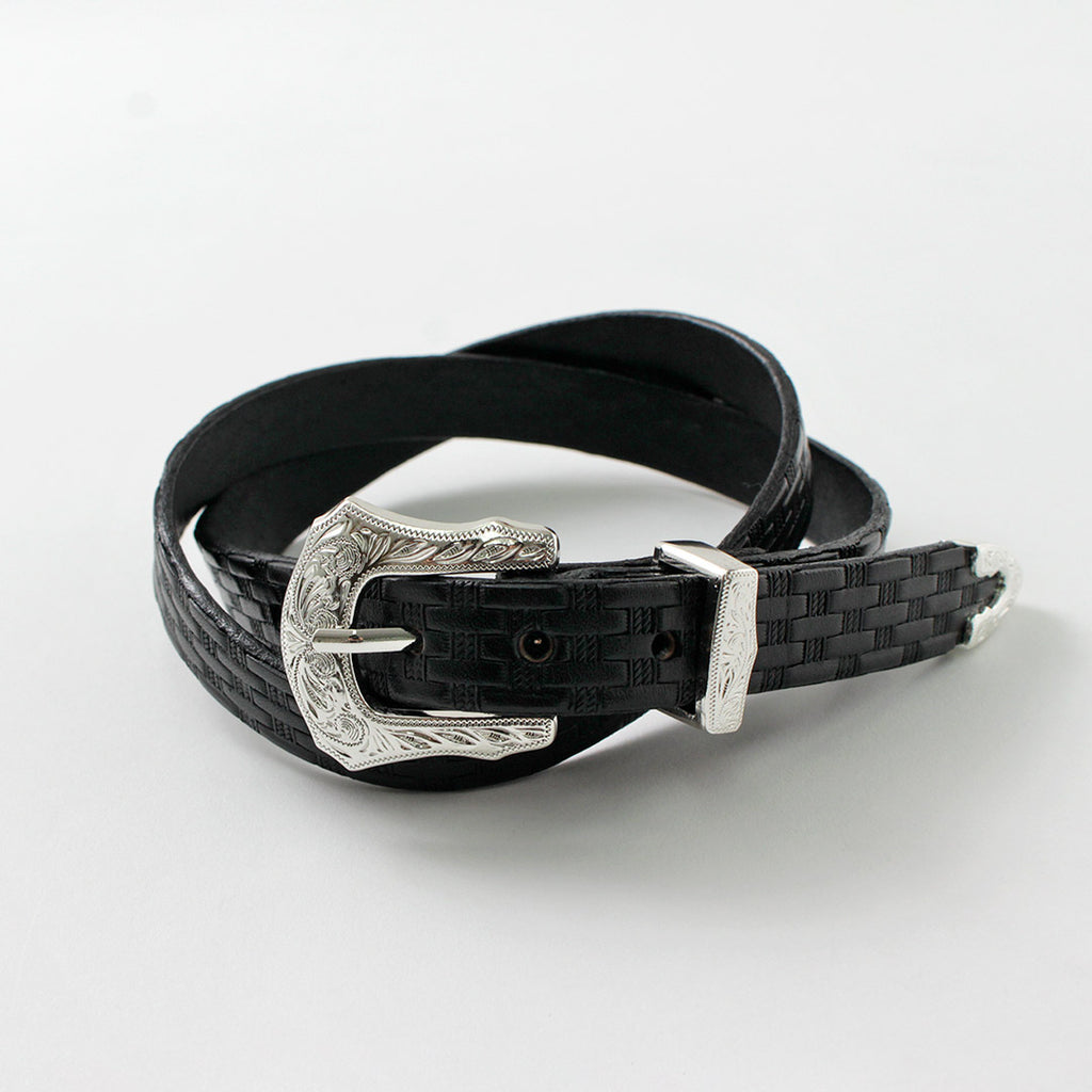 TORY LEATHER（トリーレザー） 3/4インチ ウエスタンベルト バスケット 