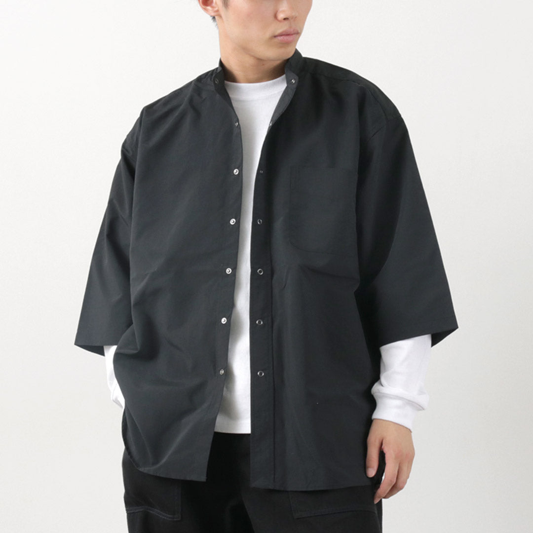 BURLAP OUTFITTER(バーラップアウトフィッター) 7分袖 バンドカラー シャツ