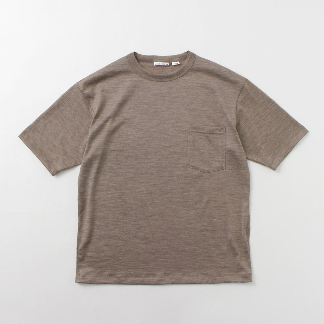 BURLAP OUTFITTER(バーラップアウトフィッター) ショートスリーブ メリノウール ポケットTシャツ