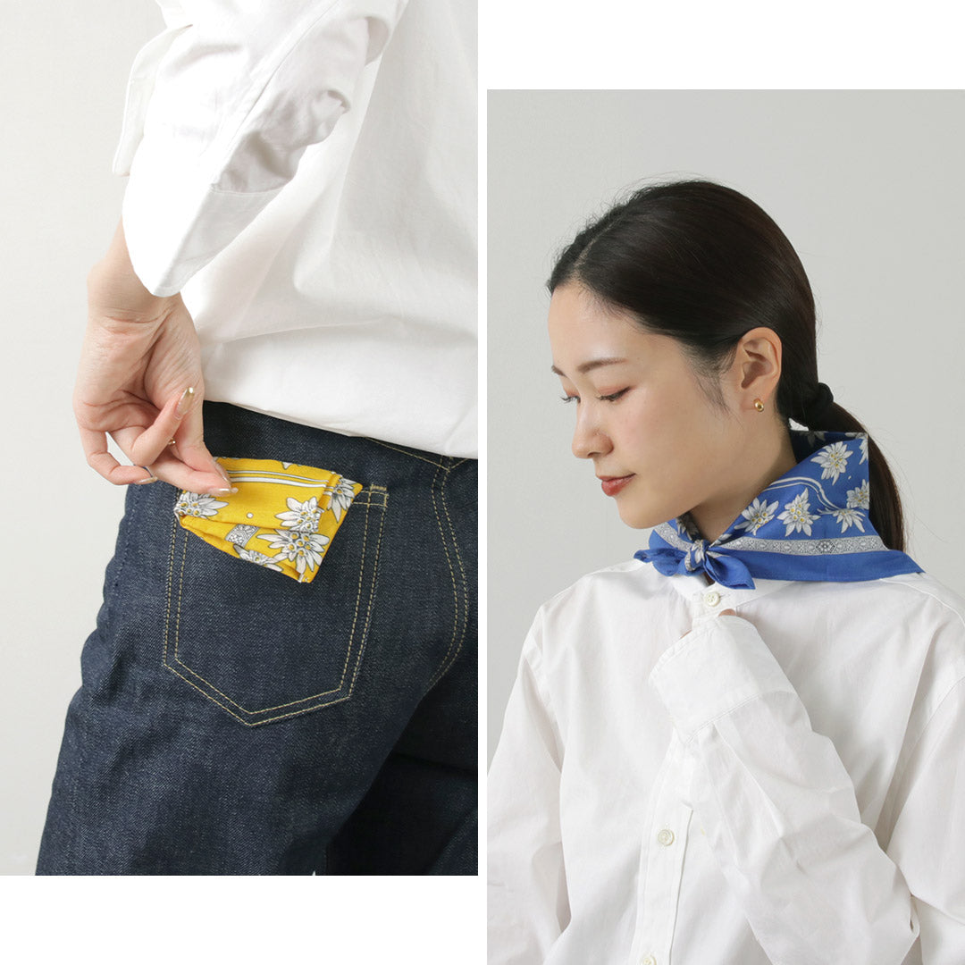 GLARNER TUECHLI(グラルナーチューヒリ) コットン エーデルワイス バンダナ