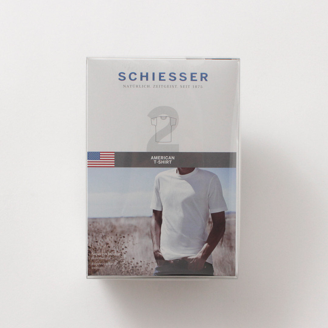 SCHIESSER(シーサー) アメリカン クルーネック 2パックTシャツ