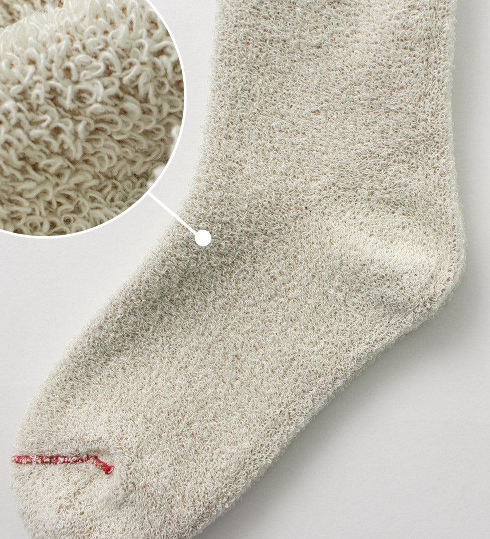 ROTOTO(ロトト) ダブルフェイス クルーソックス シルク&コットン