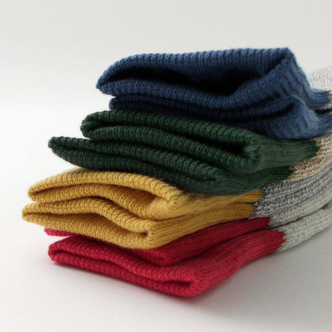 ROTOTO(ロトト) ダブルフェイス クルーソックス シルク&コットン