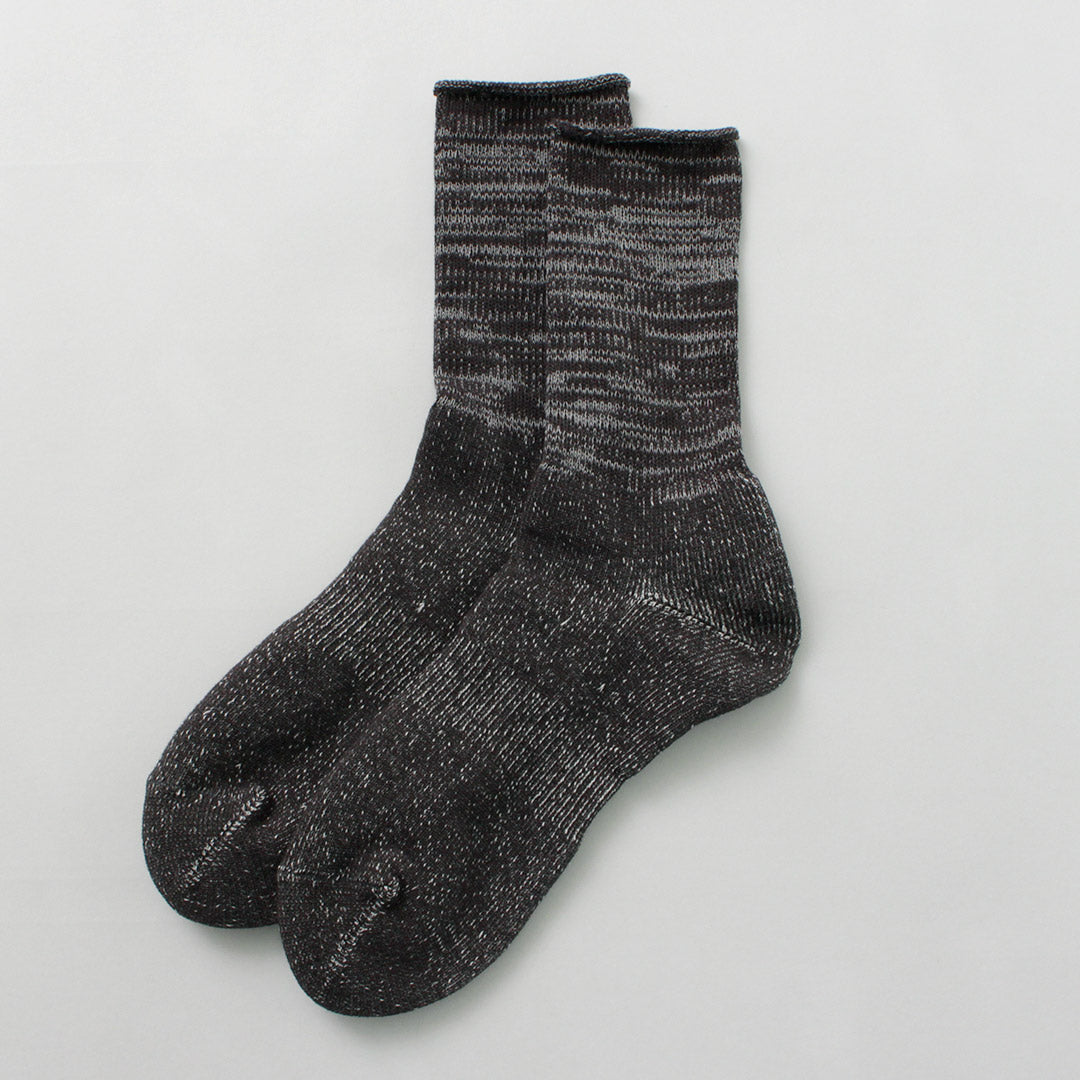 ROTOTO(ロトト)和紙パイル クルーソックス