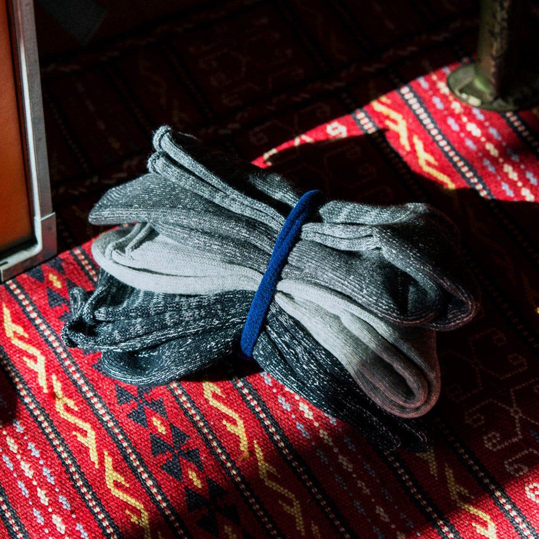 ROTOTO(ロトト)和紙パイル クルーソックス