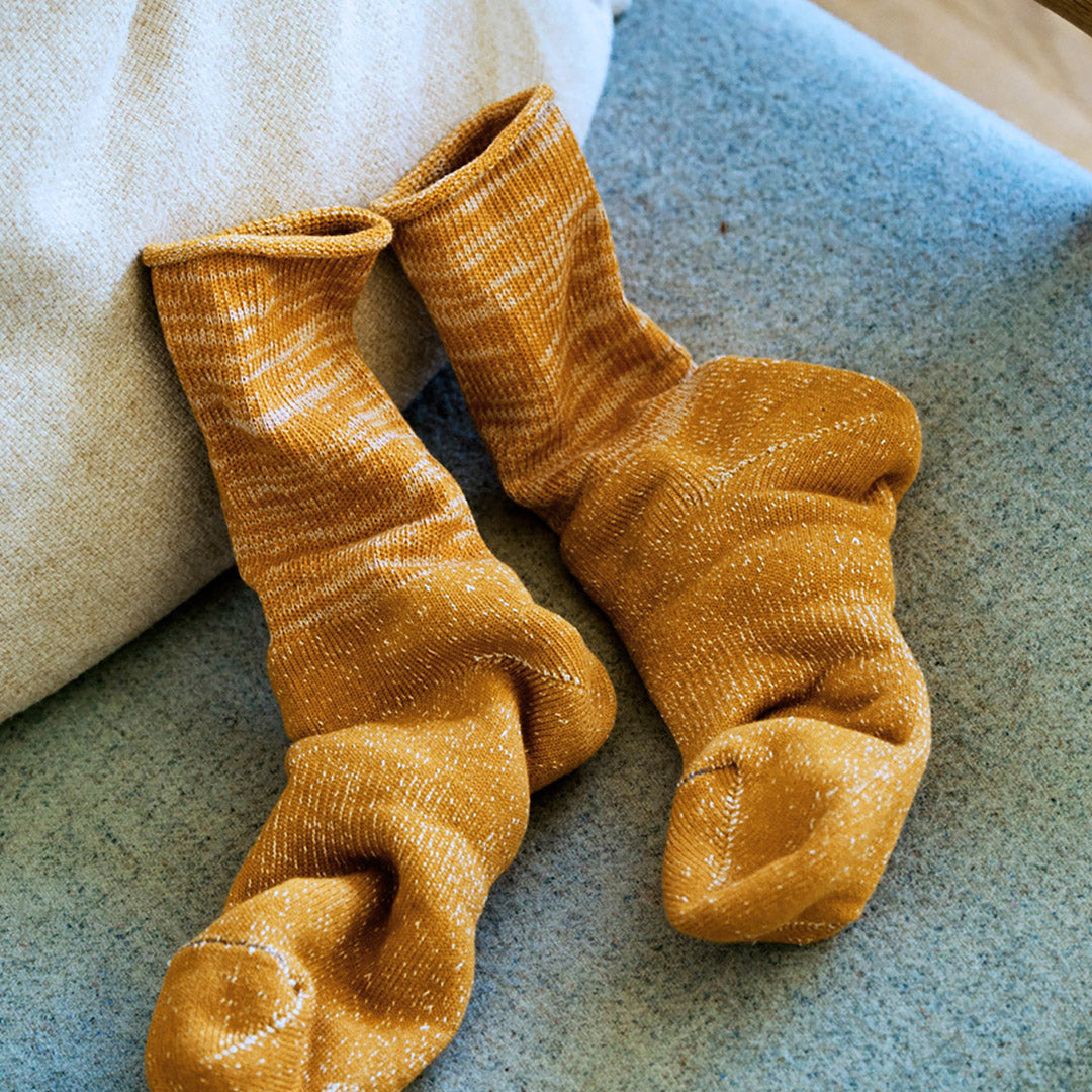 ROTOTO(ロトト)和紙パイル クルーソックス