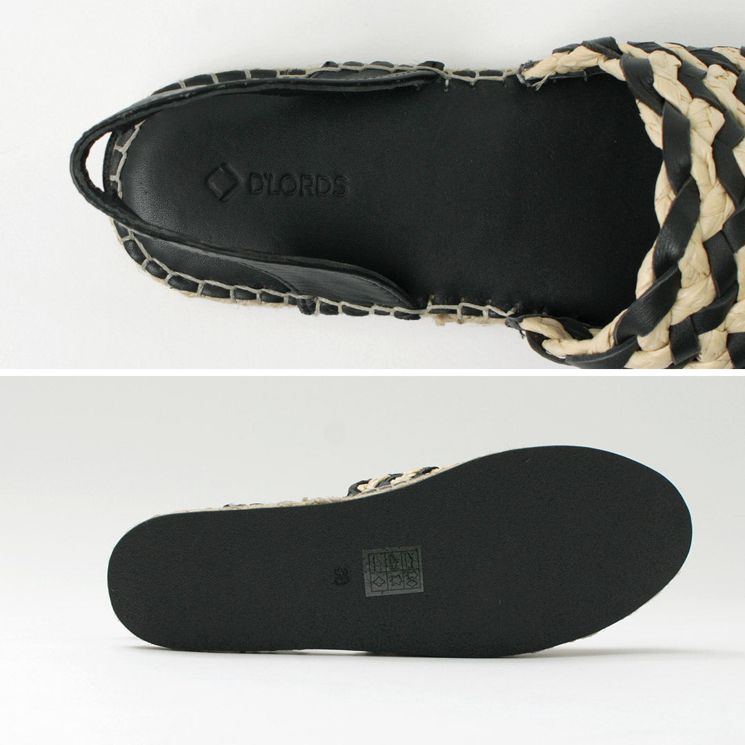 【30%OFF】D’LORDS(ディローズ) スリングバック エスパドリーユ