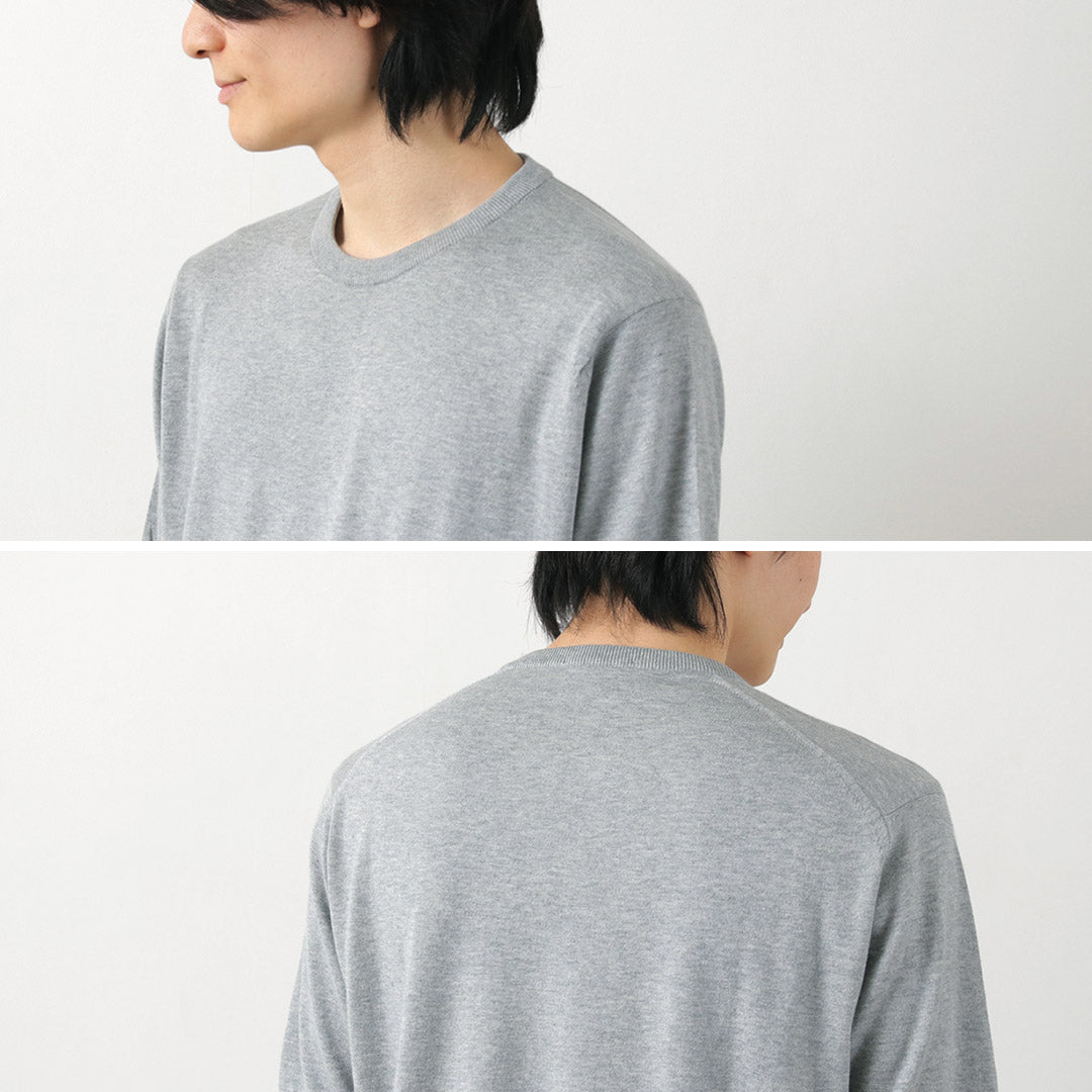 JOHN SMEDLEY(ジョンスメドレー) シーアイランドコットン 30ゲージ クルーネック ニット