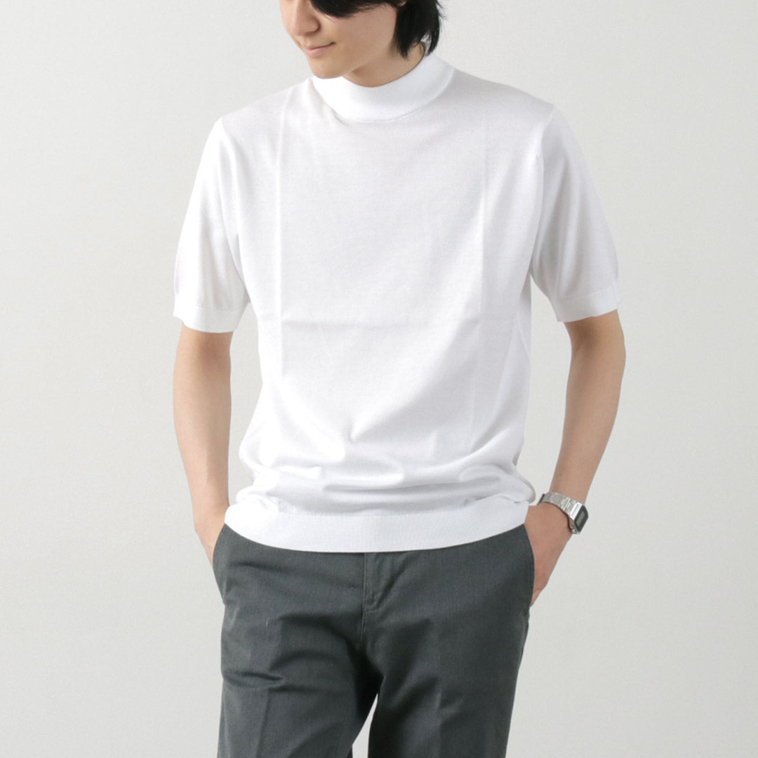 【30%OFF】JOHN SMEDLEY(ジョンスメドレー) シーアイランドコットン 30ゲージ モックネック ニット