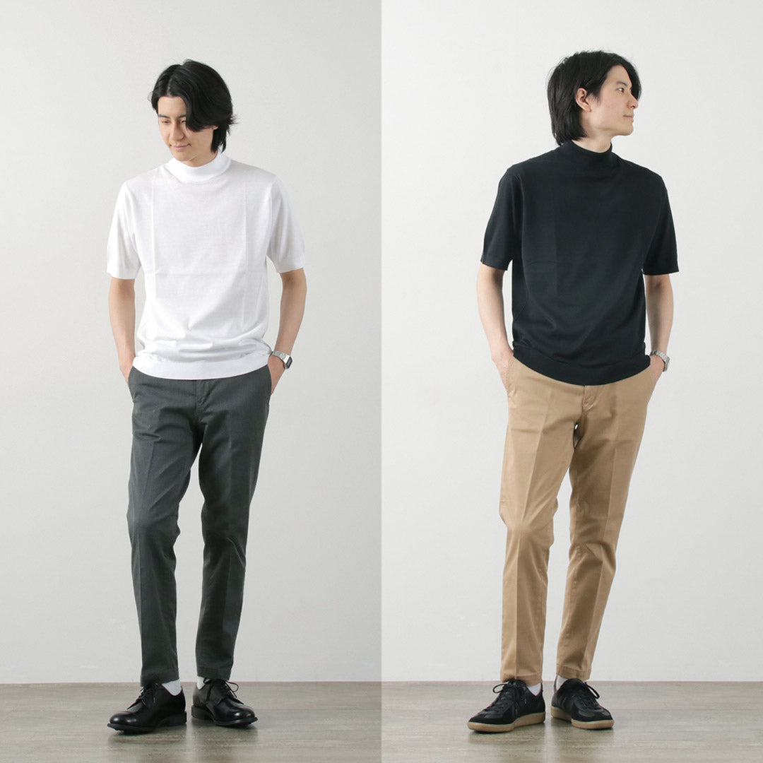 JOHN SMEDLEY(ジョンスメドレー) シーアイランドコットン 30ゲージ モックネック ニット