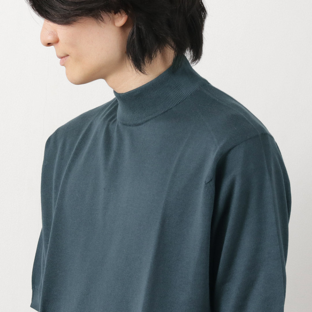JOHN SMEDLEY(ジョンスメドレー) シーアイランドコットン 30ゲージ モックネック ニット