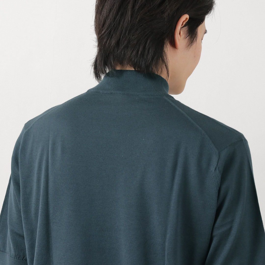 JOHN SMEDLEY(ジョンスメドレー) シーアイランドコットン 30ゲージ モックネック ニット