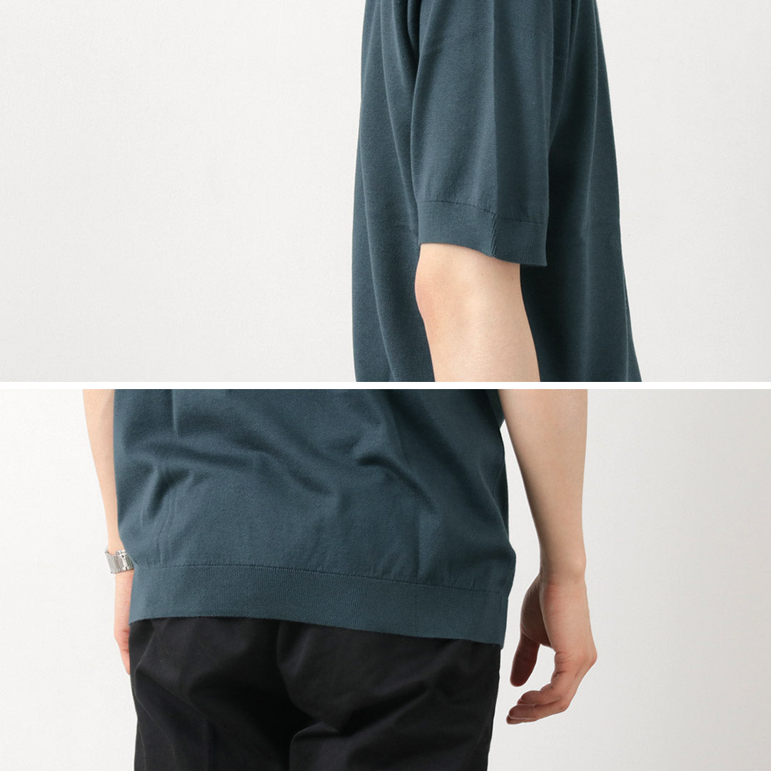 JOHN SMEDLEY(ジョンスメドレー) シーアイランドコットン 30ゲージ モックネック ニット