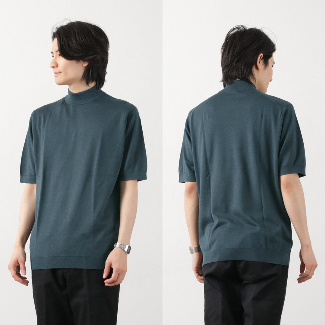 JOHN SMEDLEY(ジョンスメドレー) シーアイランドコットン 30ゲージ モックネック ニット