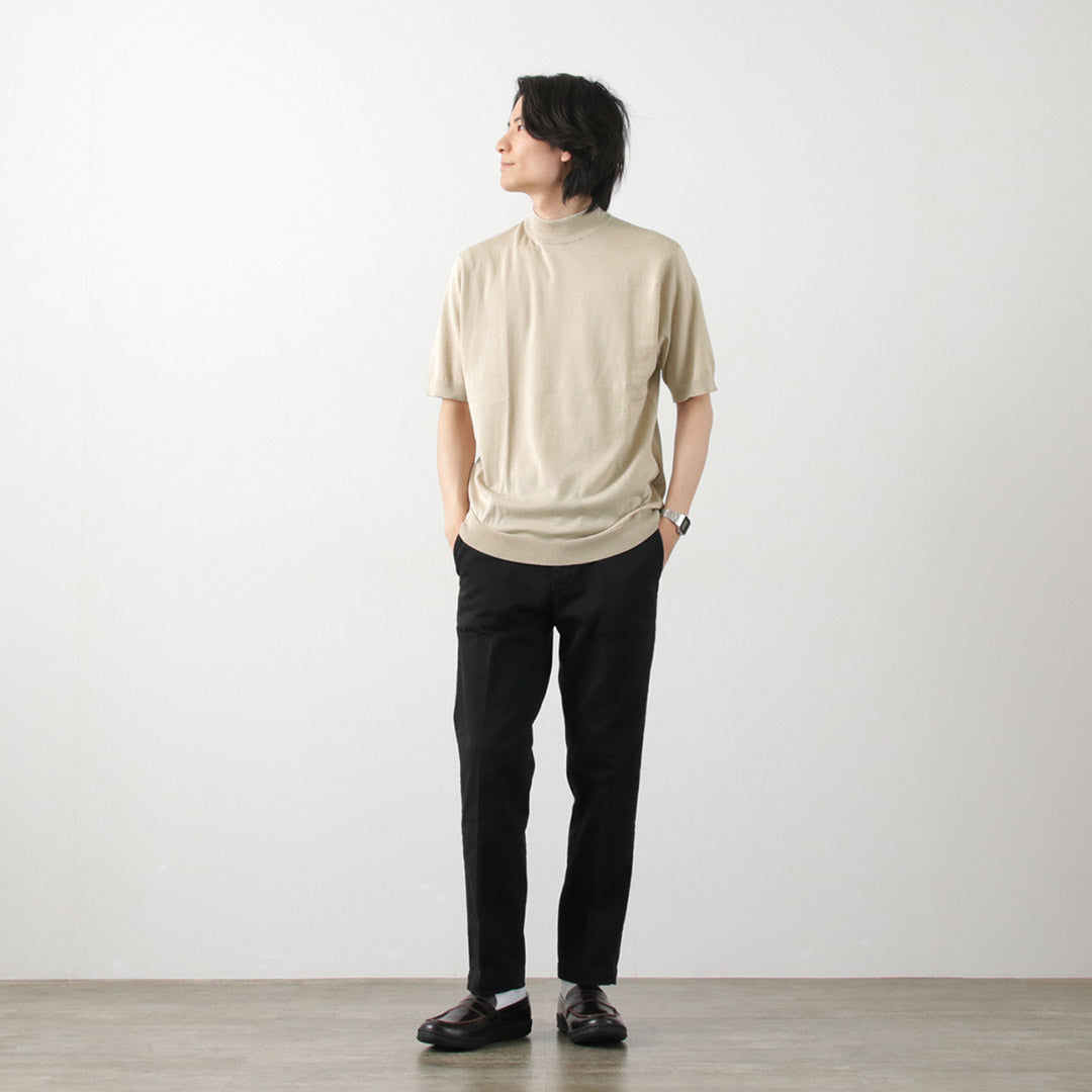 JOHN SMEDLEY(ジョンスメドレー) シーアイランドコットン 30ゲージ モックネック ニット