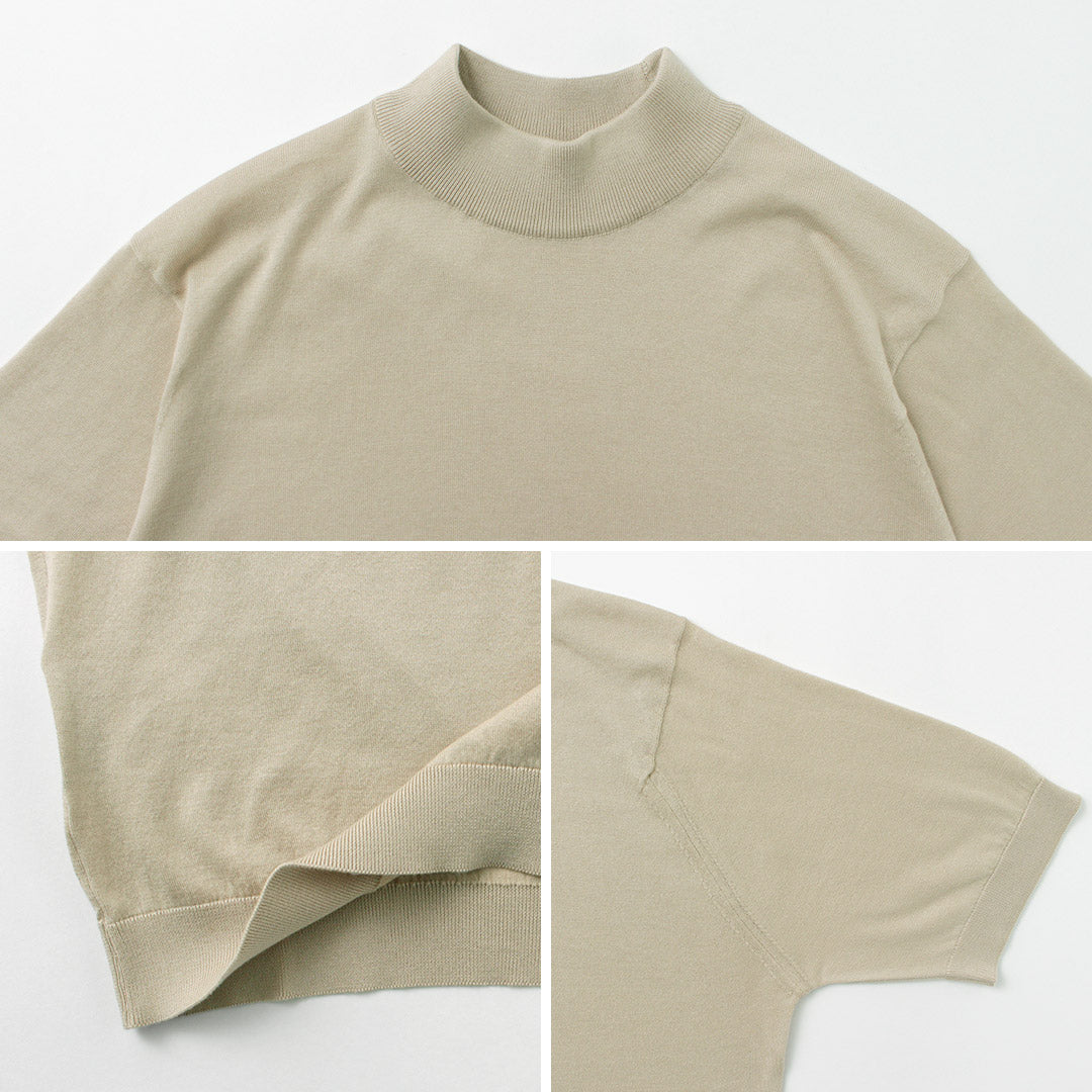 JOHN SMEDLEY(ジョンスメドレー) シーアイランドコットン 30ゲージ モックネック ニット
