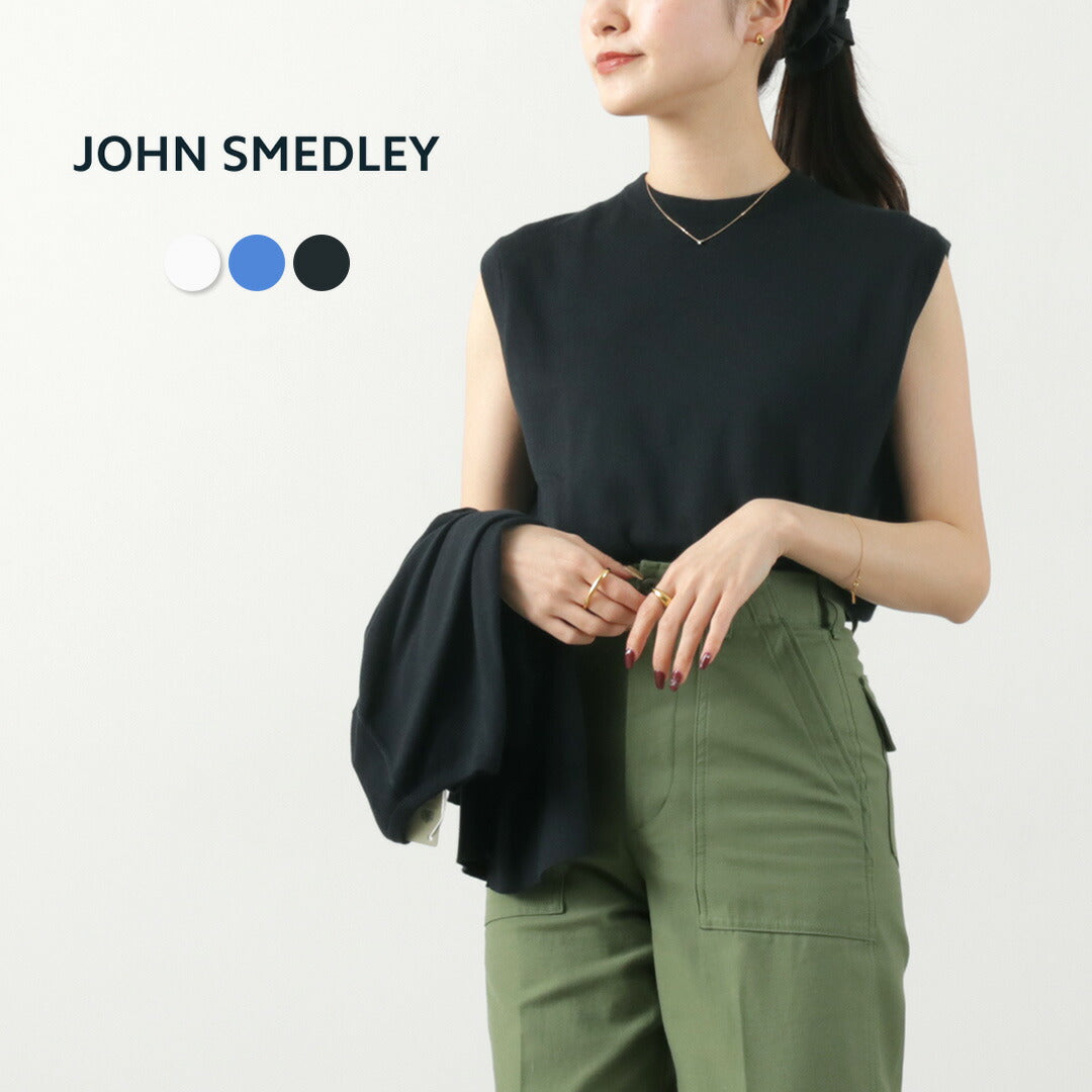 【50%OFF】JOHN SMEDLEY(ジョンスメドレー) シーアイランドコットン 24ゲージ ノースリーブ ニット