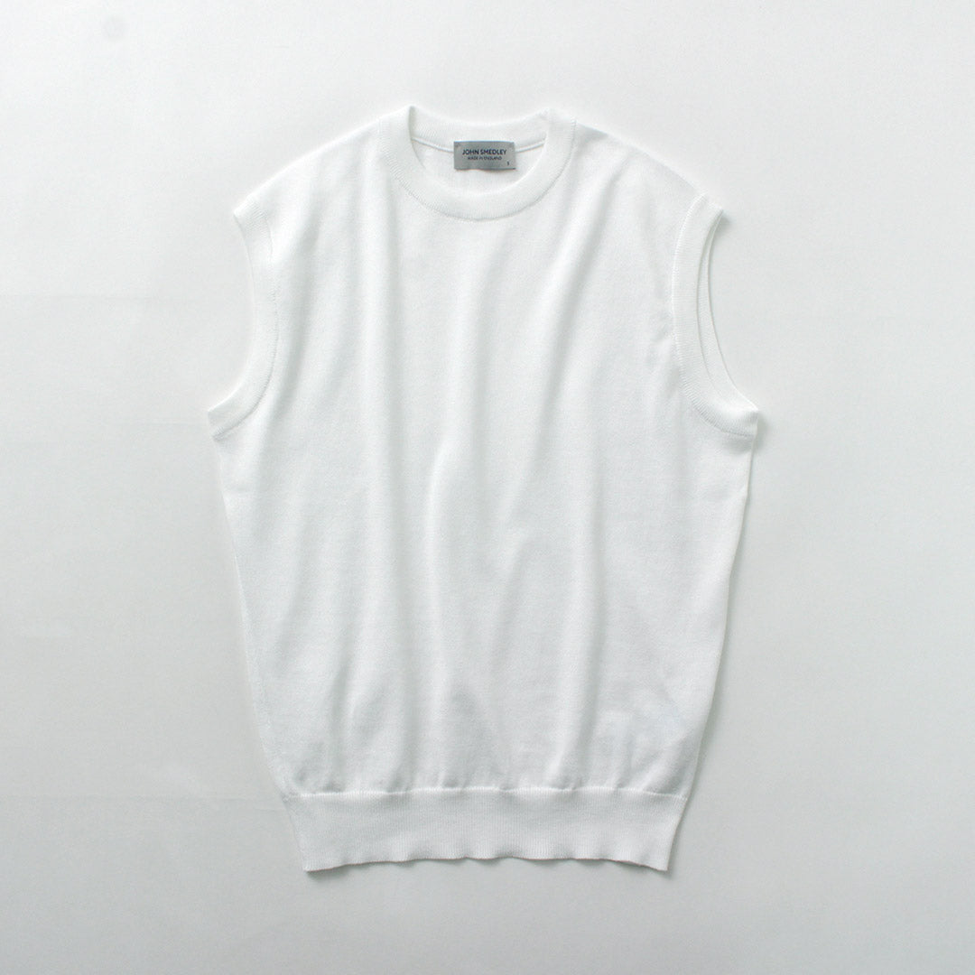 【50%OFF】JOHN SMEDLEY(ジョンスメドレー) シーアイランドコットン 24ゲージ ノースリーブ ニット