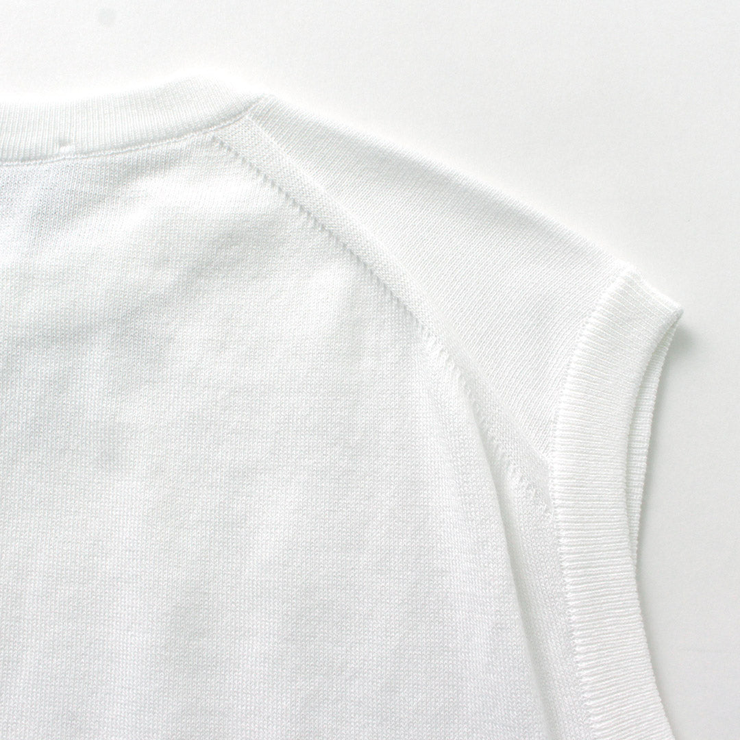 【50%OFF】JOHN SMEDLEY(ジョンスメドレー) シーアイランドコットン 24ゲージ ノースリーブ ニット