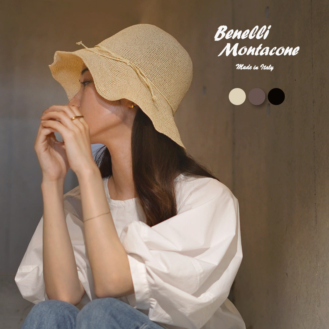 【30%OFF】BENELLI MONTACONE(ベネリ モンタコーネ) 折りたたみ ペーパーハット
