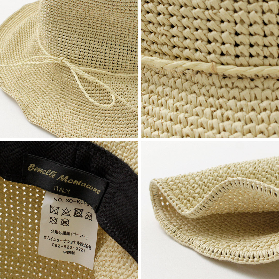 【30%OFF】BENELLI MONTACONE(ベネリ モンタコーネ) 折りたたみ ペーパーハット