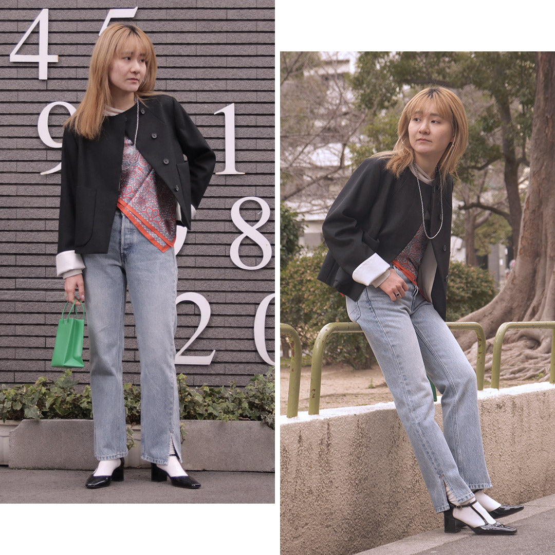 【50%OFF】WOADBLUE(ウォードブルー) 157 スリットストレートパンツ