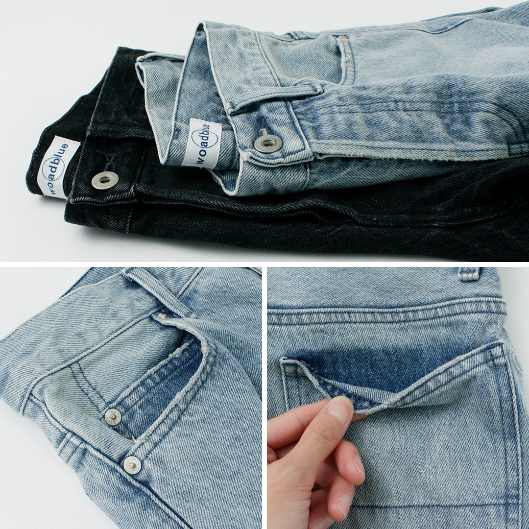 【50%OFF】WOADBLUE(ウォードブルー) 157 スリットストレートパンツ