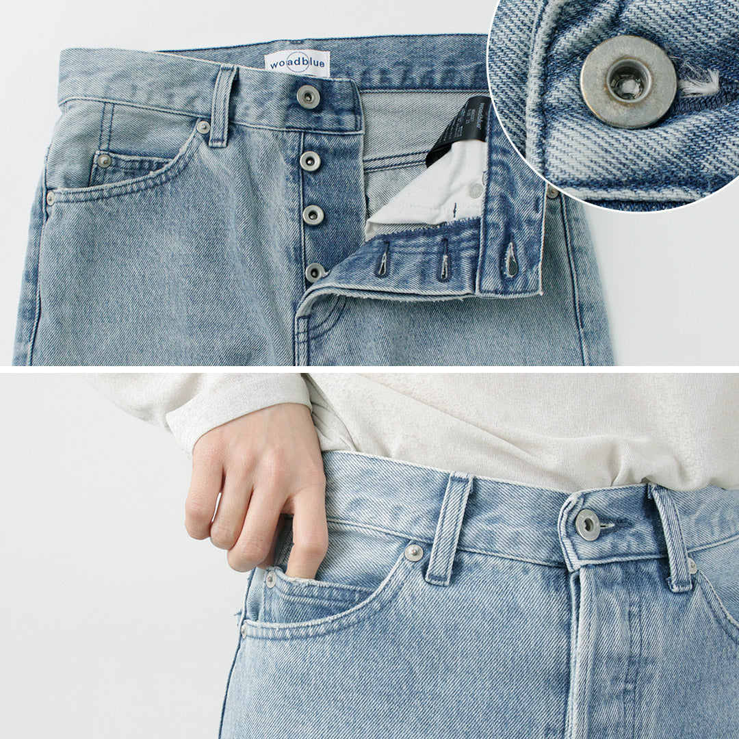【50%OFF】WOADBLUE(ウォードブルー) 157 スリットストレートパンツ