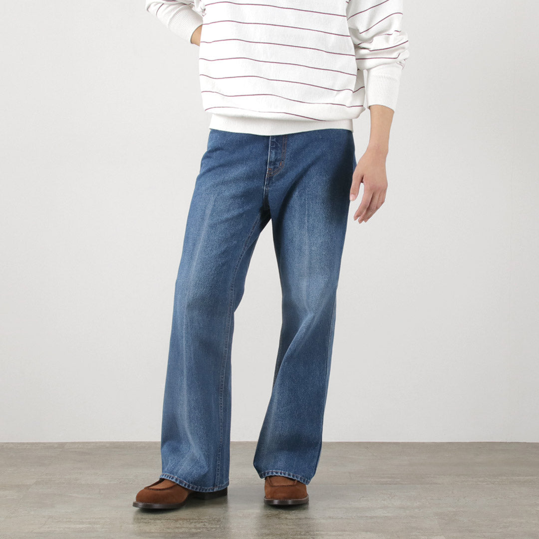 【50%OFF】FREEMANS SPORTING CLUB(フリーマンズ スポーティング クラブ) フランシス ブーツカット ジーンズ センタークリース