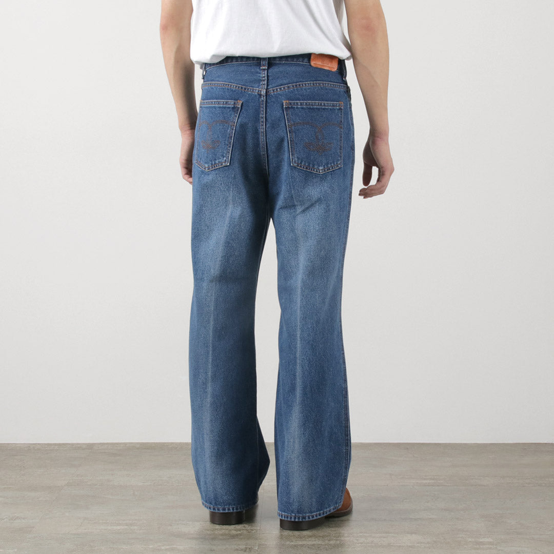 【50%OFF】FREEMANS SPORTING CLUB(フリーマンズ スポーティング クラブ) フランシス ブーツカット ジーンズ センタークリース