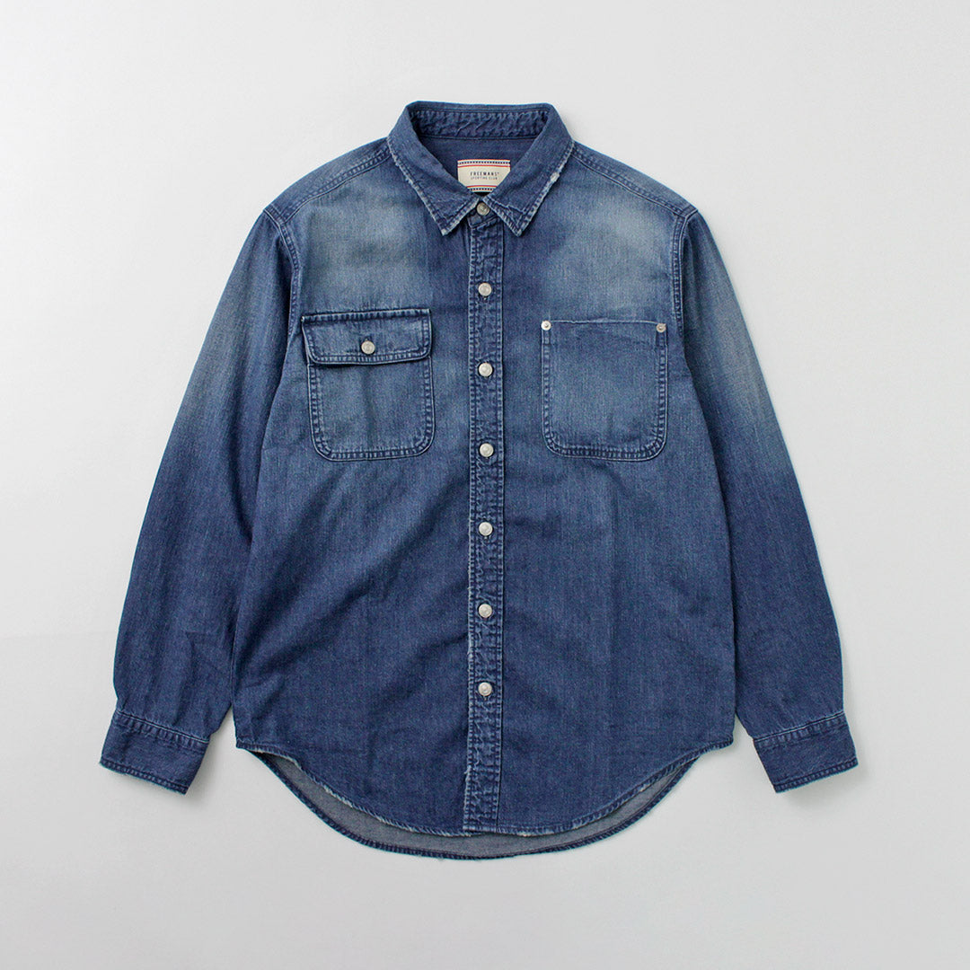 【50%OFF】FREEMANS SPORTING CLUB(フリーマンズ スポーティング クラブ) グレートジョーンズ デニムシャツ