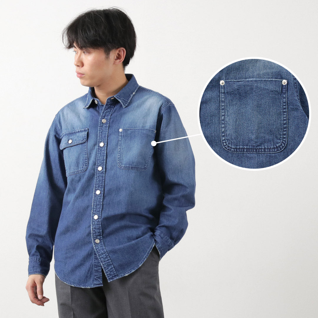 【50%OFF】FREEMANS SPORTING CLUB(フリーマンズ スポーティング クラブ) グレートジョーンズ デニムシャツ