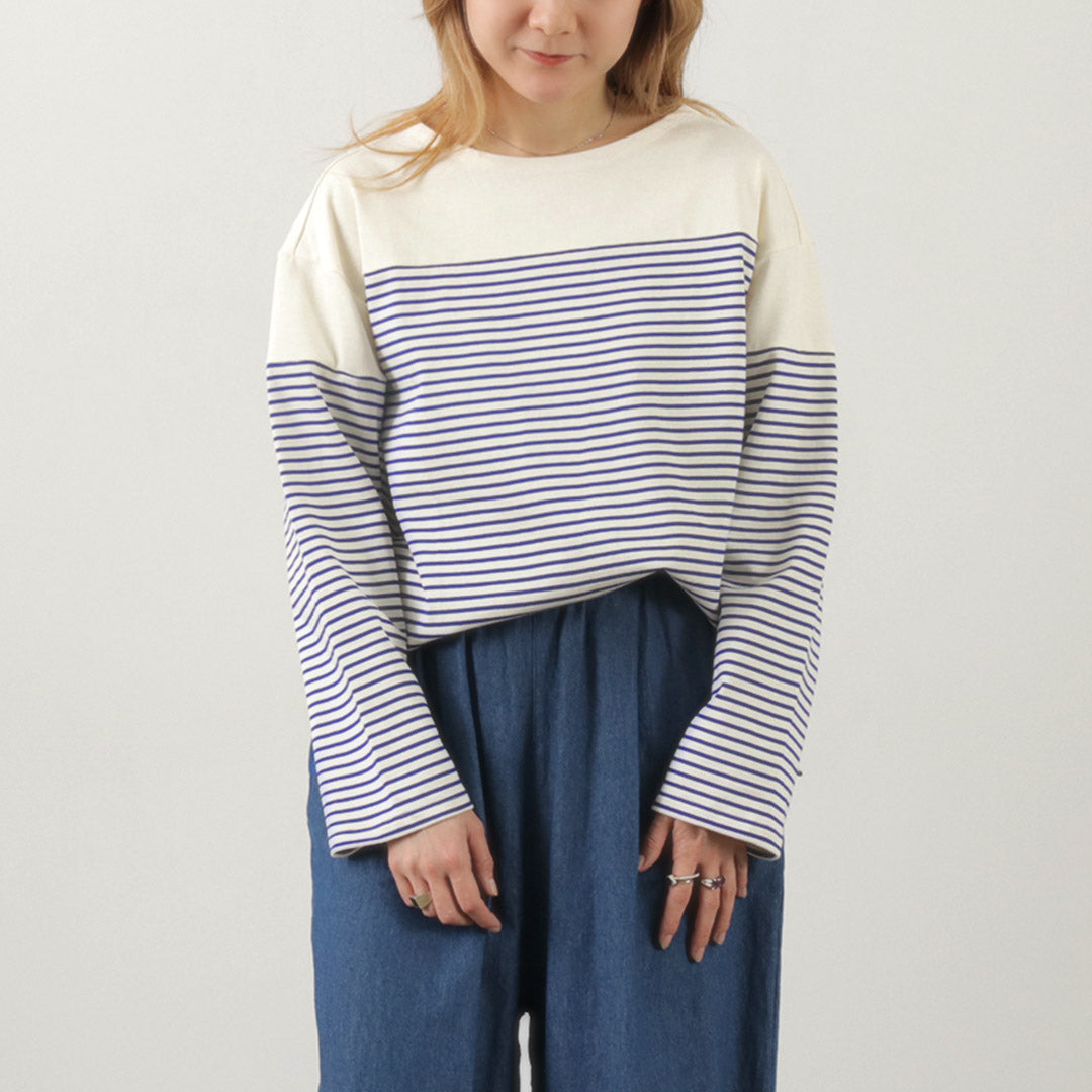 【50%OFF】MIDIUMI(ミディウミ) ボーダー ワイドTシャツ