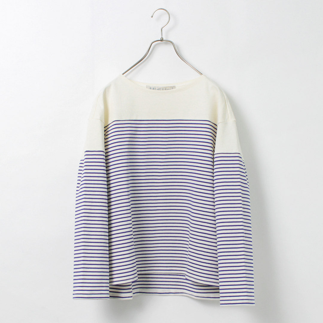 【30%OFF】MIDIUMI(ミディウミ) ボーダー ワイドTシャツ