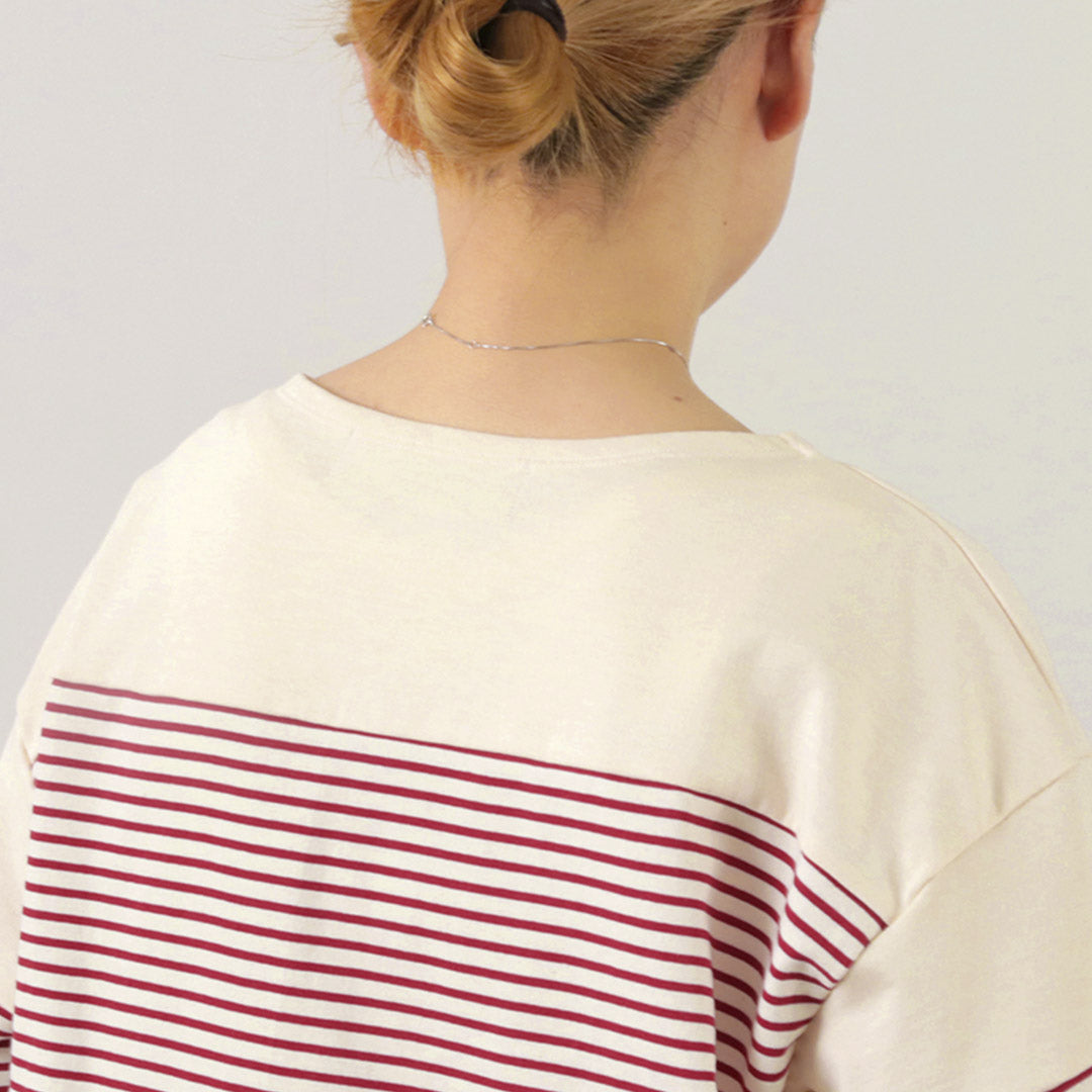 【30%OFF】MIDIUMI(ミディウミ) ボーダー ワイドTシャツ