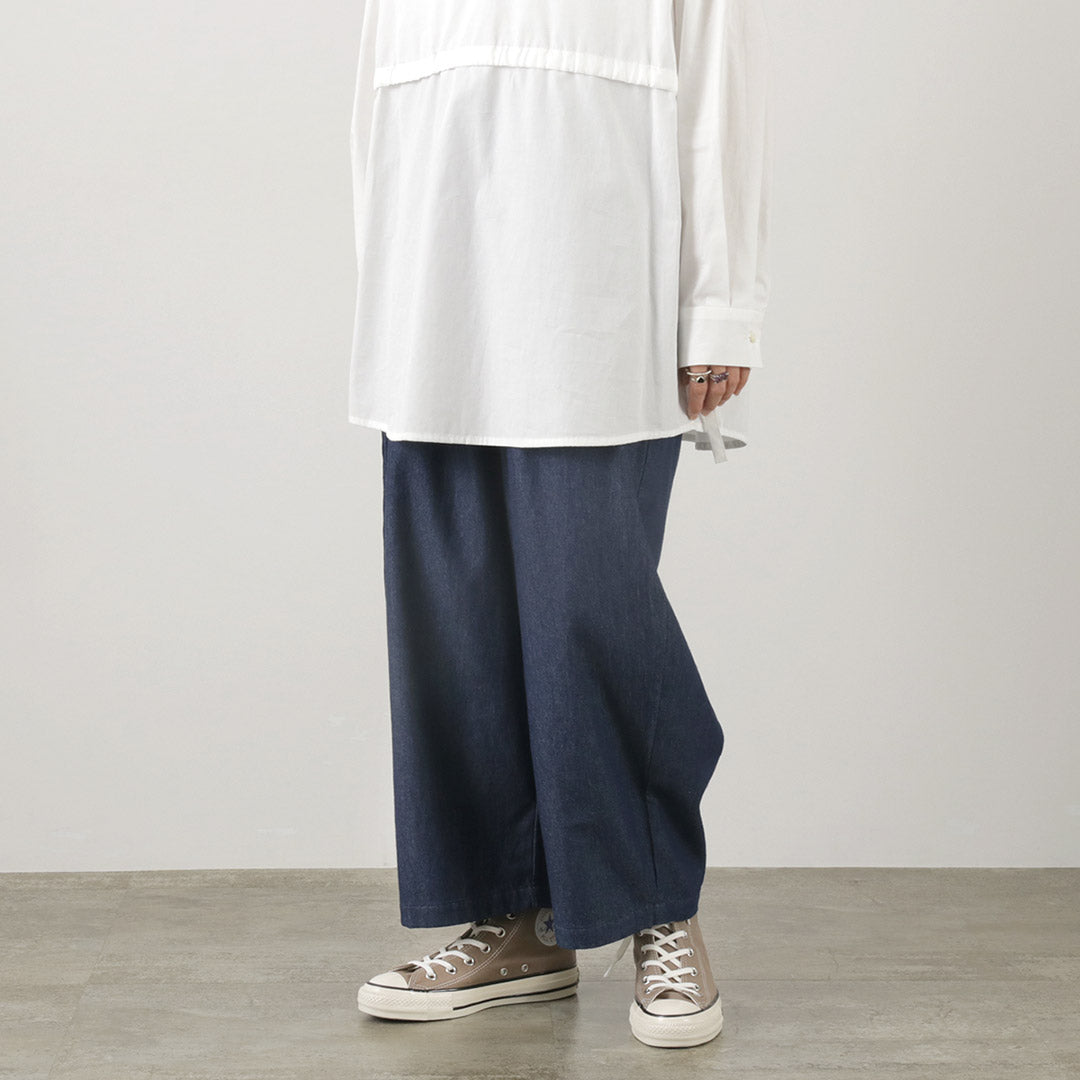 【20%OFF】MIDIUMI(ミディウミ) デニムイージー ワイドパンツ