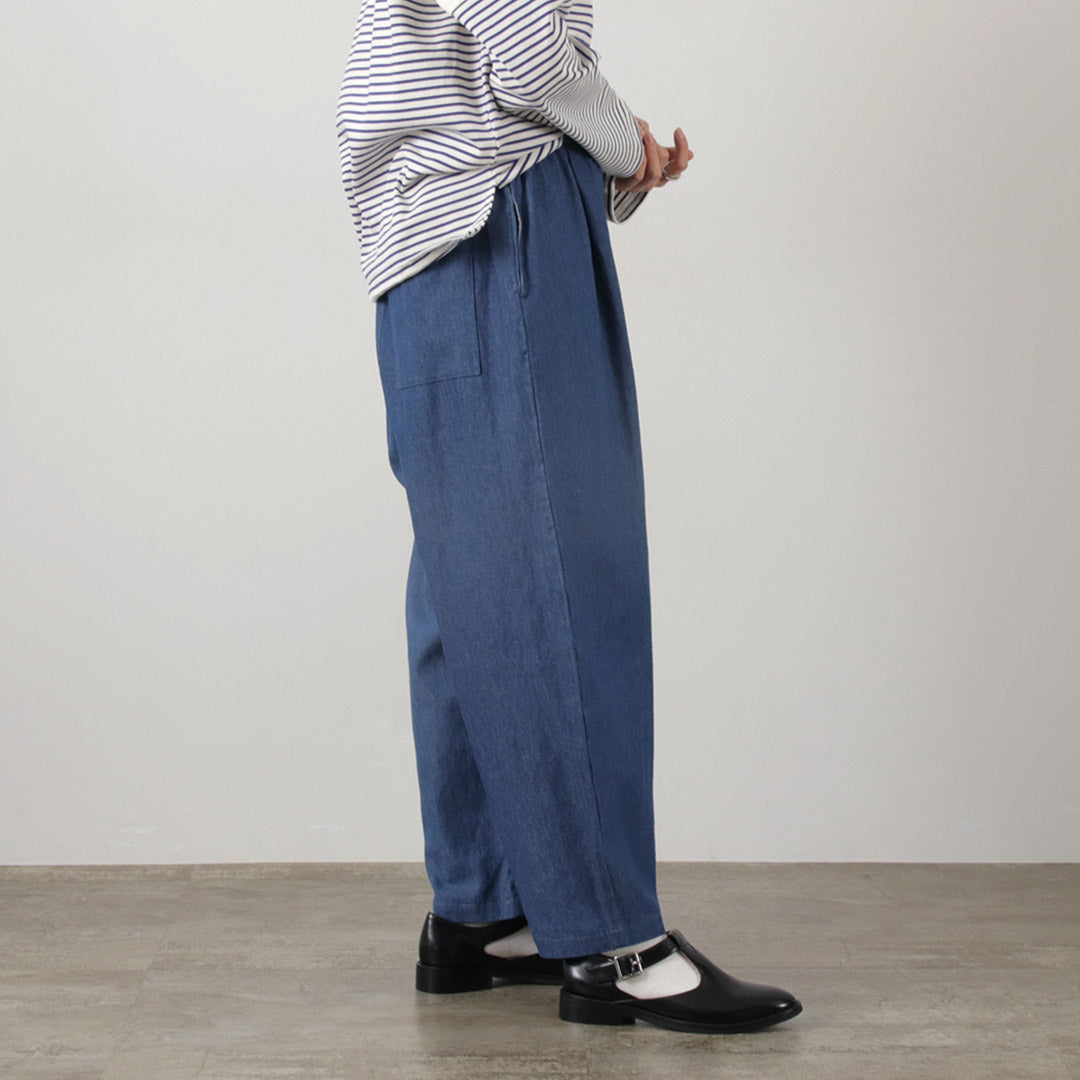 【20%OFF】MIDIUMI(ミディウミ) デニムイージー ワイドパンツ