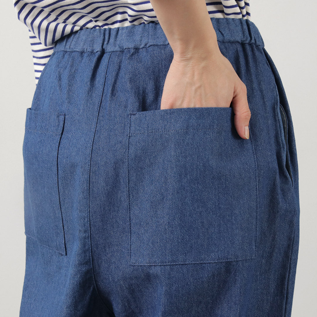 【20%OFF】MIDIUMI(ミディウミ) デニムイージー ワイドパンツ